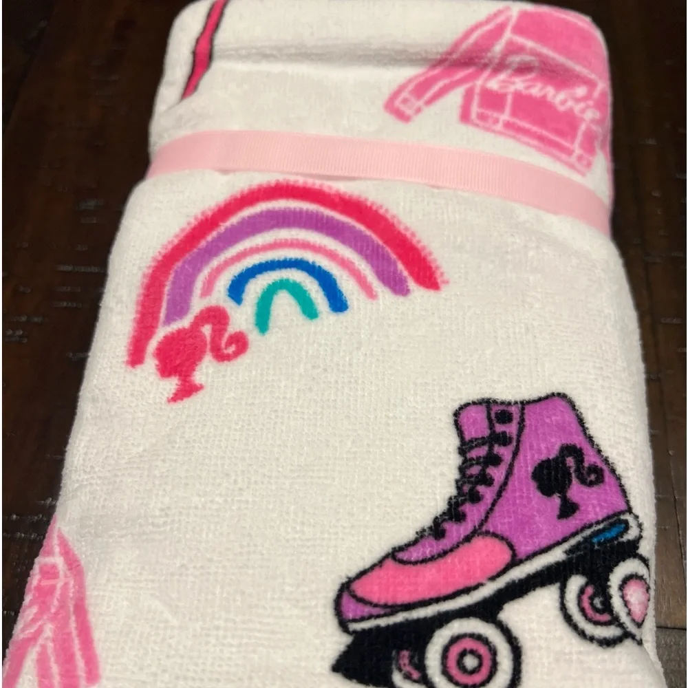 Barbie Skate Rainbow Logo Hand Towels Set of 2